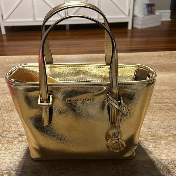 MICHAEL Michael Kors Handbags - Micheal Kors gold small tote